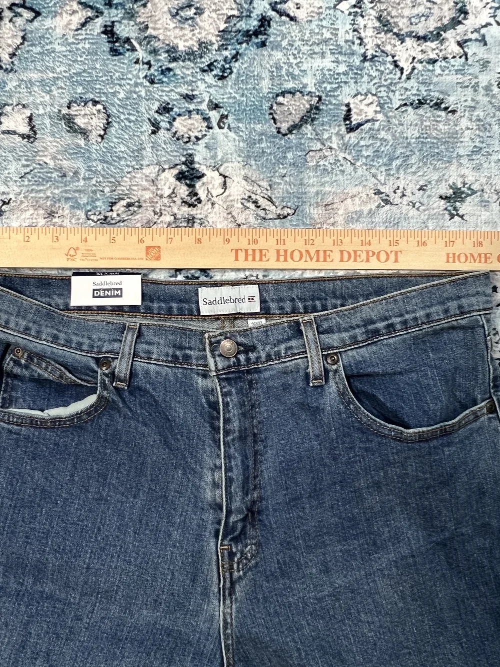 Saddlebred Relaxed Fit Men's Jeans in Dark Blue Wash 36Wx32L - Picture 9 of 9
